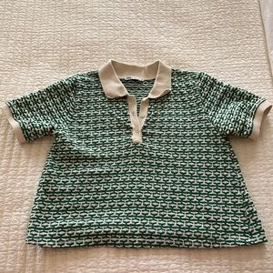 Cropped knit Zara shirt!